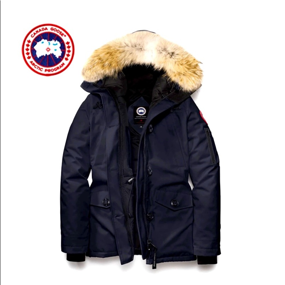 Canada Goose Black hooded down parka size 2XS
